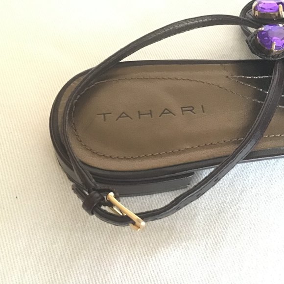 Tahari Gemstone Ankle Strap Sandals - Picture 3 of 7